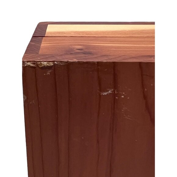 Vintage Holy Bible Cedar Box Union Made United Brotherhood Of Carpenters w/Bible - Picture 5 of 16